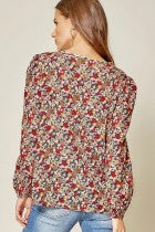 Long Sleeve Top Floral With Embroidery