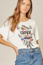 Load image into Gallery viewer, Top - Short Sleeve Gypsy Soul