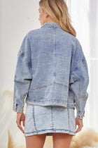 Load image into Gallery viewer, Jacket Cropped Denim Cropped Box Fit