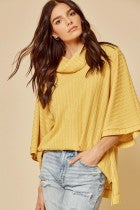 Top Tunic Style With Cowl Neck  Marigold,