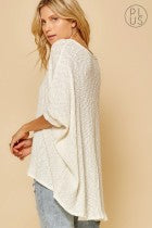 Load image into Gallery viewer, Top Boat Neck with Dolman Sleeves, Ivory