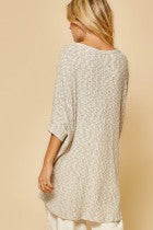 Load image into Gallery viewer, Top Boat Neck with Dolman Sleeves, Heather Grey