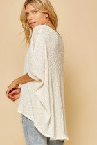 Load image into Gallery viewer, Top Boat Neck with Dolman Sleeves, Ivory