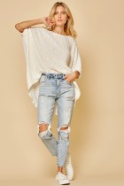 Top Boat Neck with Dolman Sleeves, Ivory