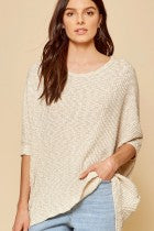 Load image into Gallery viewer, Top Boat Neck with Dolman Sleeves, Taupe