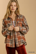 Load image into Gallery viewer, Shacket - Plaid Oversized  Brown Mix