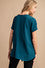 Top Front tie Button up with v neck Teal