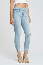 Load image into Gallery viewer, Jeans Clara High Rise Skinny Crop Light Wash