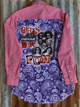 Load image into Gallery viewer, Long Sleeve Light Weight Plaid - Girls Just Wanna Have Fun