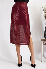 Load image into Gallery viewer, Skirt Sequin- Red