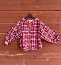 Load image into Gallery viewer, Top Burgundy Plaid Long Sleeve