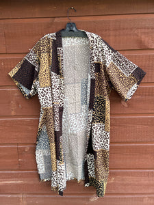 Duster Long Brown Leopard