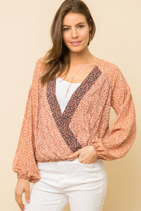 Shirt - Long Sleeve  Mauve Floral Mix