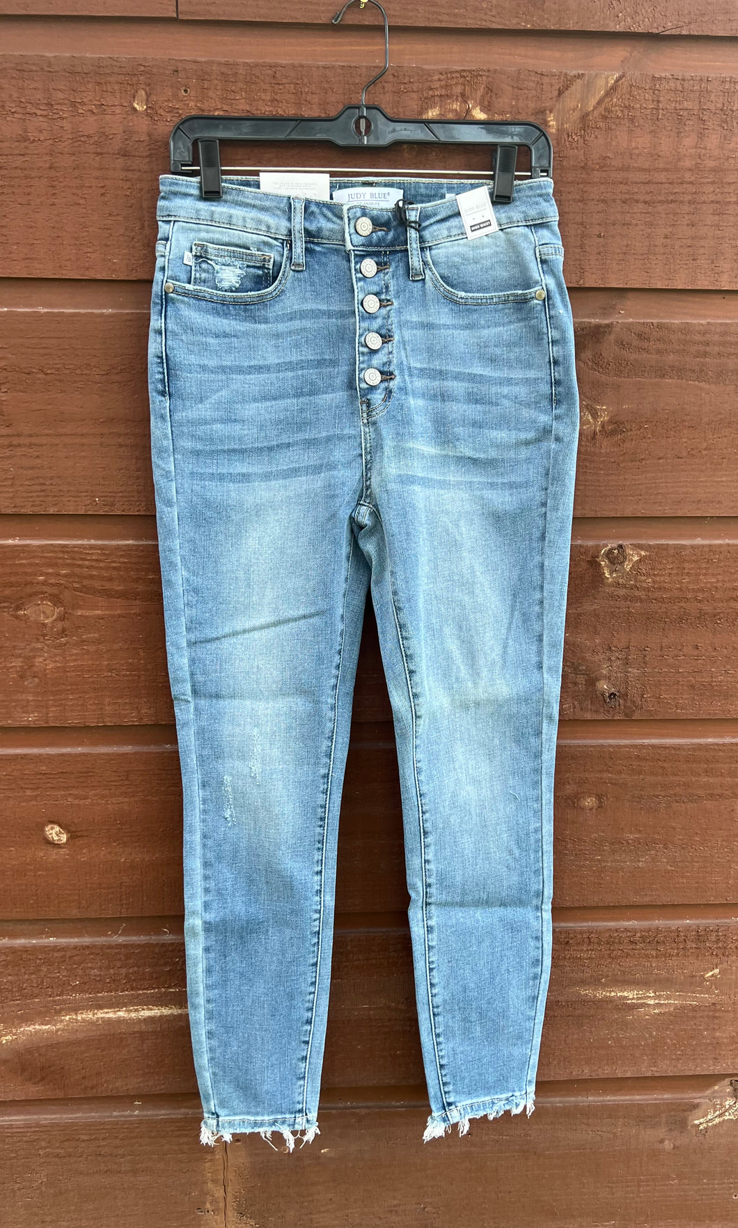 Jeans- High Rise Button Fly Skinny