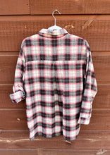 Load image into Gallery viewer, Shacket Lg Sleeve, Button Black and Pink Plaid