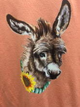 Load image into Gallery viewer, T Shirt - Sunflower Donkey on Sunset