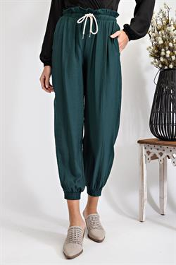 Pants- Draw String Jogger Green