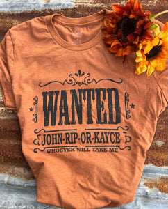 T-Shirt Wanted Yellowstone