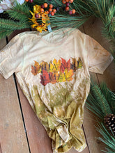 Load image into Gallery viewer, T Shirt  &quot;Thankful&quot; with Bible Verses on Bleach Treated Peach and Green