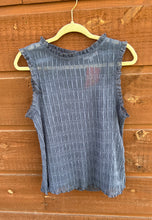 Load image into Gallery viewer, Top Ruffle Sleeveless Steel Blue