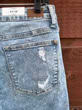 Load image into Gallery viewer, Jeans- High Rise Acid Washed Destructed Skinny