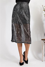 Load image into Gallery viewer, Skirt Sequin- Black