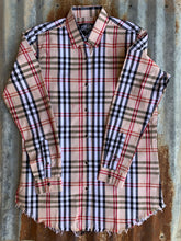 Load image into Gallery viewer, Long Sleeve Light Weight Plaid -&quot;You Can&#39;t Knock a Woman Off A Pedestal&quot;