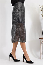 Load image into Gallery viewer, Skirt Sequin- Black