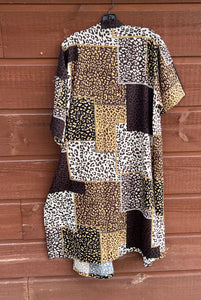 Duster Long Brown Leopard