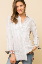 Load image into Gallery viewer, Shirt - Long Sleeve Stripes with Printed Back