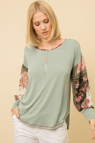 Shirt - Long Sleeve Sage Mix