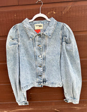 Load image into Gallery viewer, Jacket Cropped Denim Cropped Balloon Sleeve