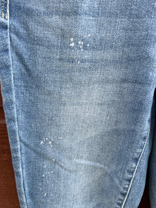 Jeans- Mid Rise Bleach Splash, Shark Bite Skinny