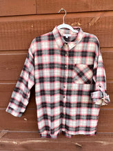 Load image into Gallery viewer, Shacket Lg Sleeve, Button Black and Pink Plaid