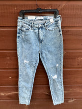 Load image into Gallery viewer, Jeans- High Rise Acid Washed Destructed Skinny