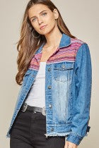 Jacket Denim with Heavy Embroidery