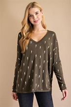 Load image into Gallery viewer, Top Long Sleeve Green w/ Lighten Bolts