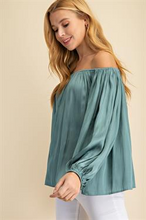 Load image into Gallery viewer, Top Round Neck 3/4 Sleeve Seafoam